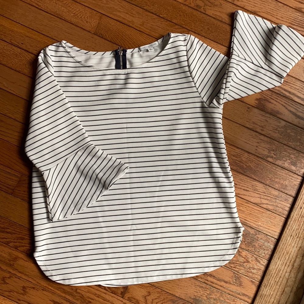 Black and white blouse